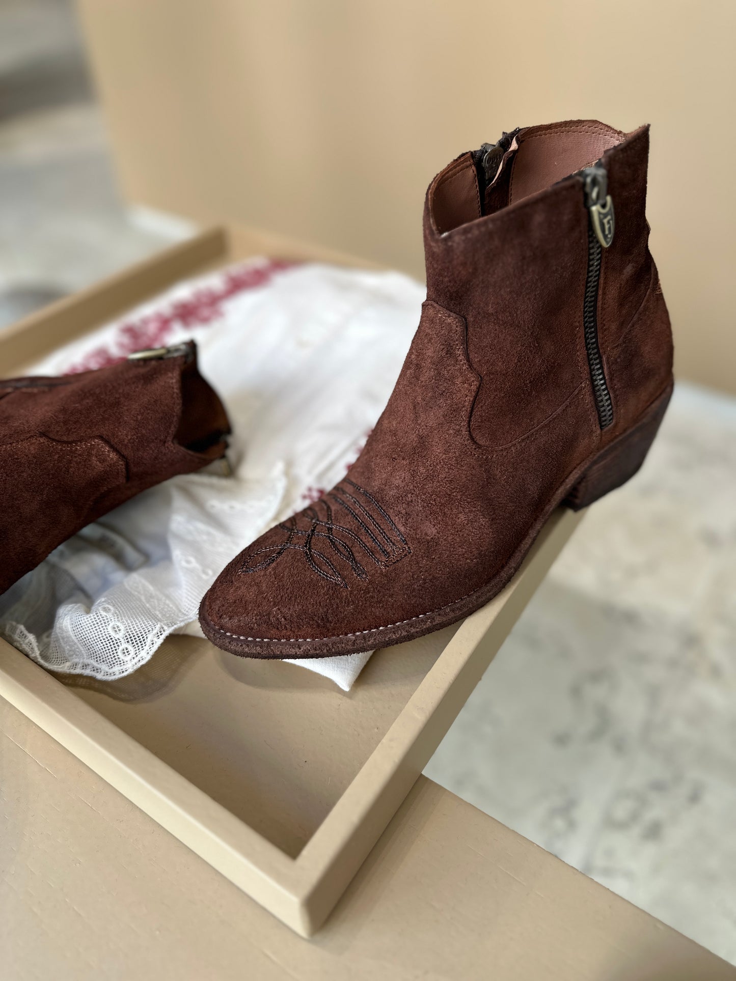 Stivaletto suede 3913 cocco