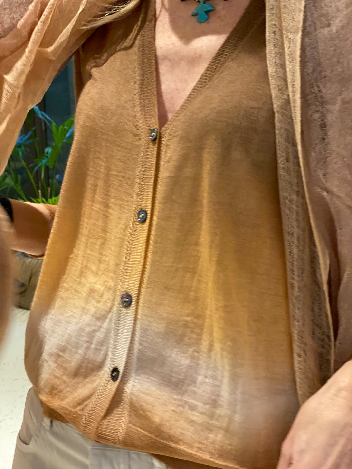 Maglia cachemire nuvola sfumato terra