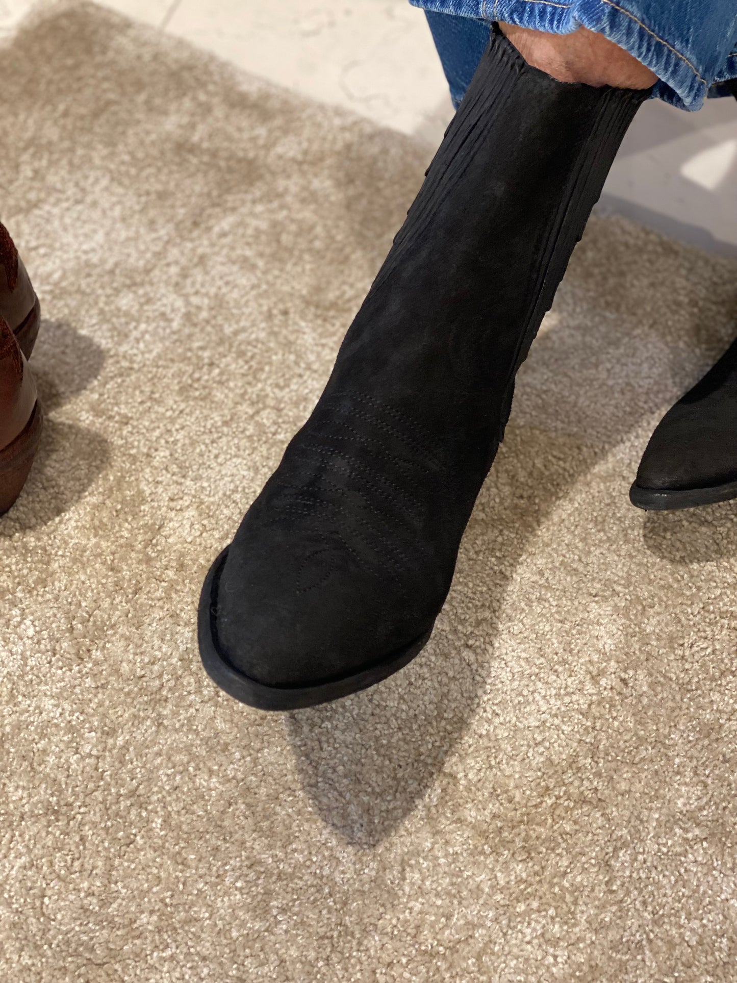 Stivaletto suede nero