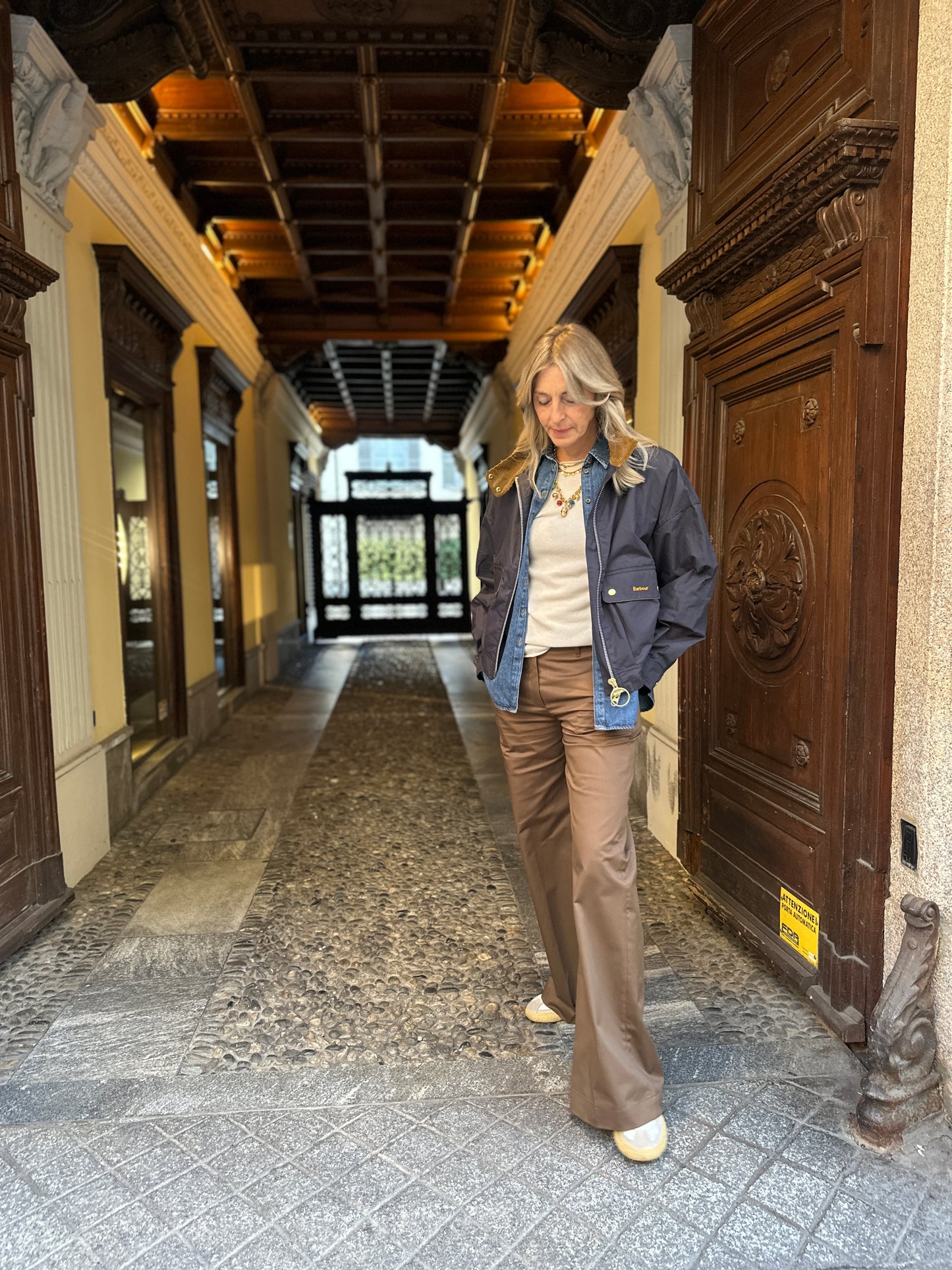 Pantalone Nadia caffè