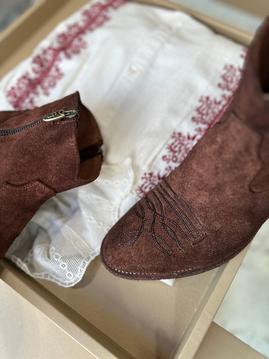 Stivaletto suede 3913 cocco