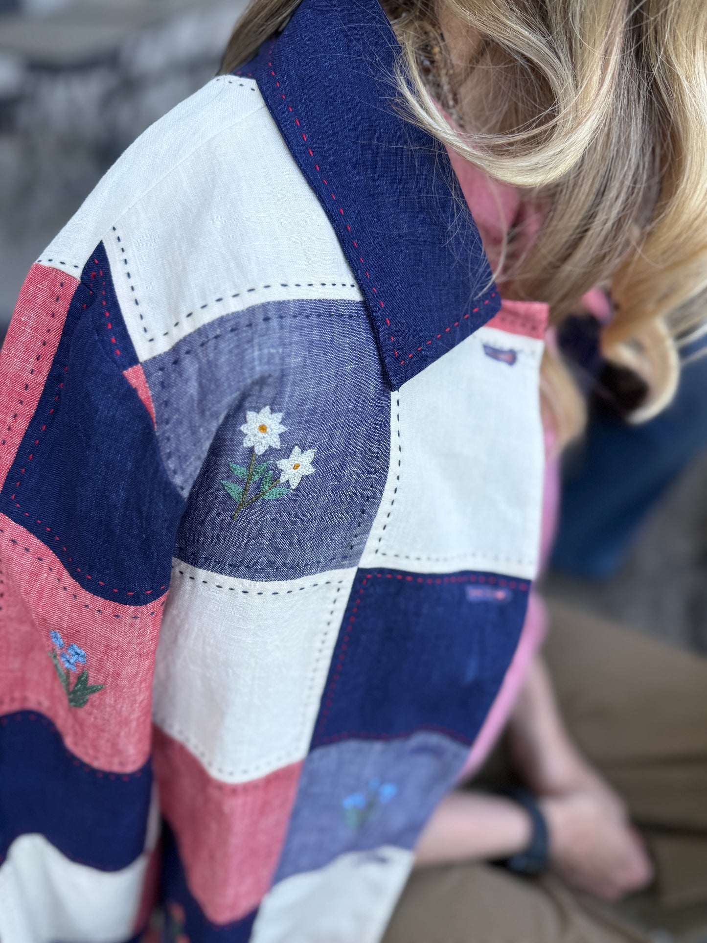 Giacca patchwork e ricami