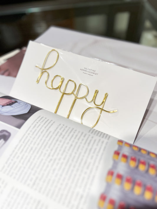 Decorazione scritta happy