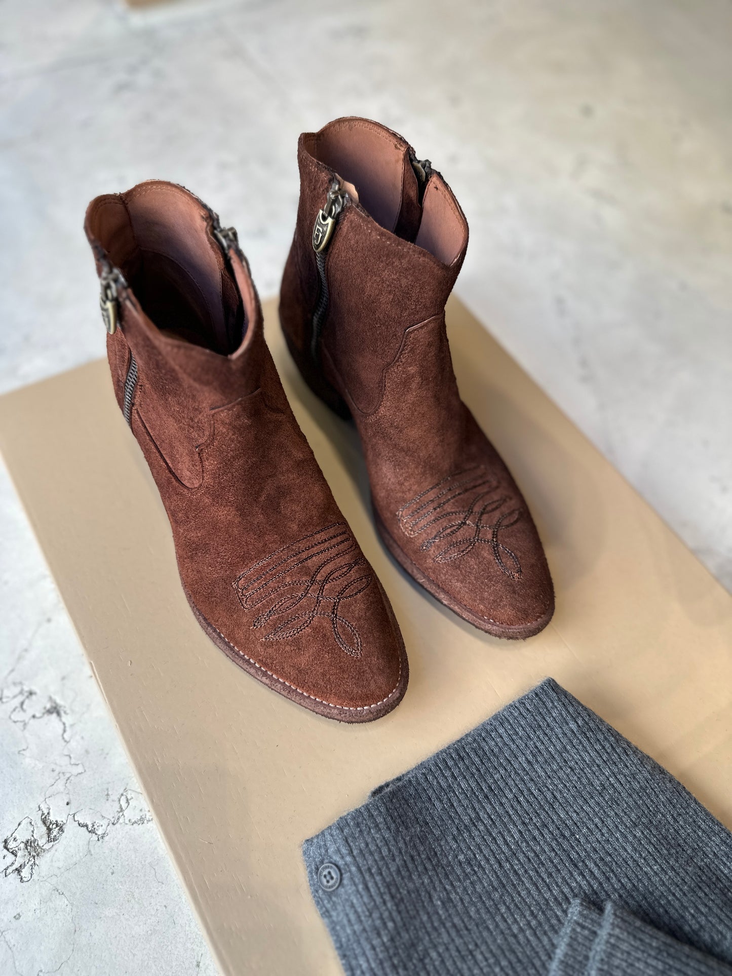Stivaletto suede 3913 cocco