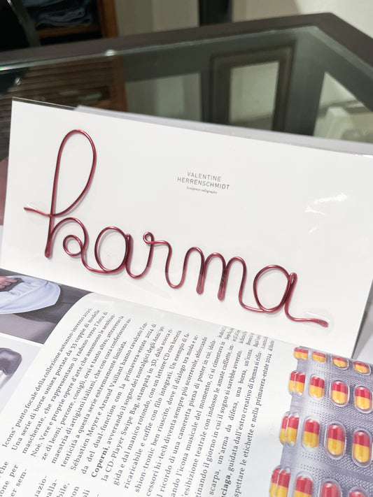 Decorazione scritta Karma