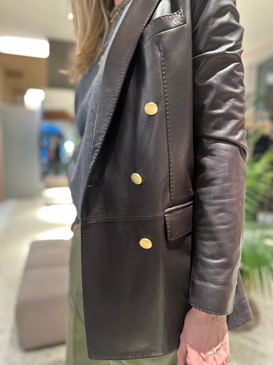 Giacca Tagliatore pelle moro